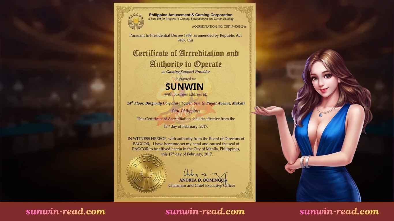 Giấy phép hoạt động cổng game Sunwin là gì?