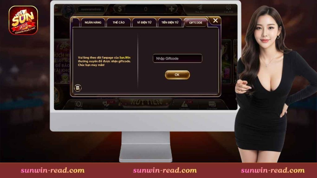 Cách nhập Giftcode Sunwin
