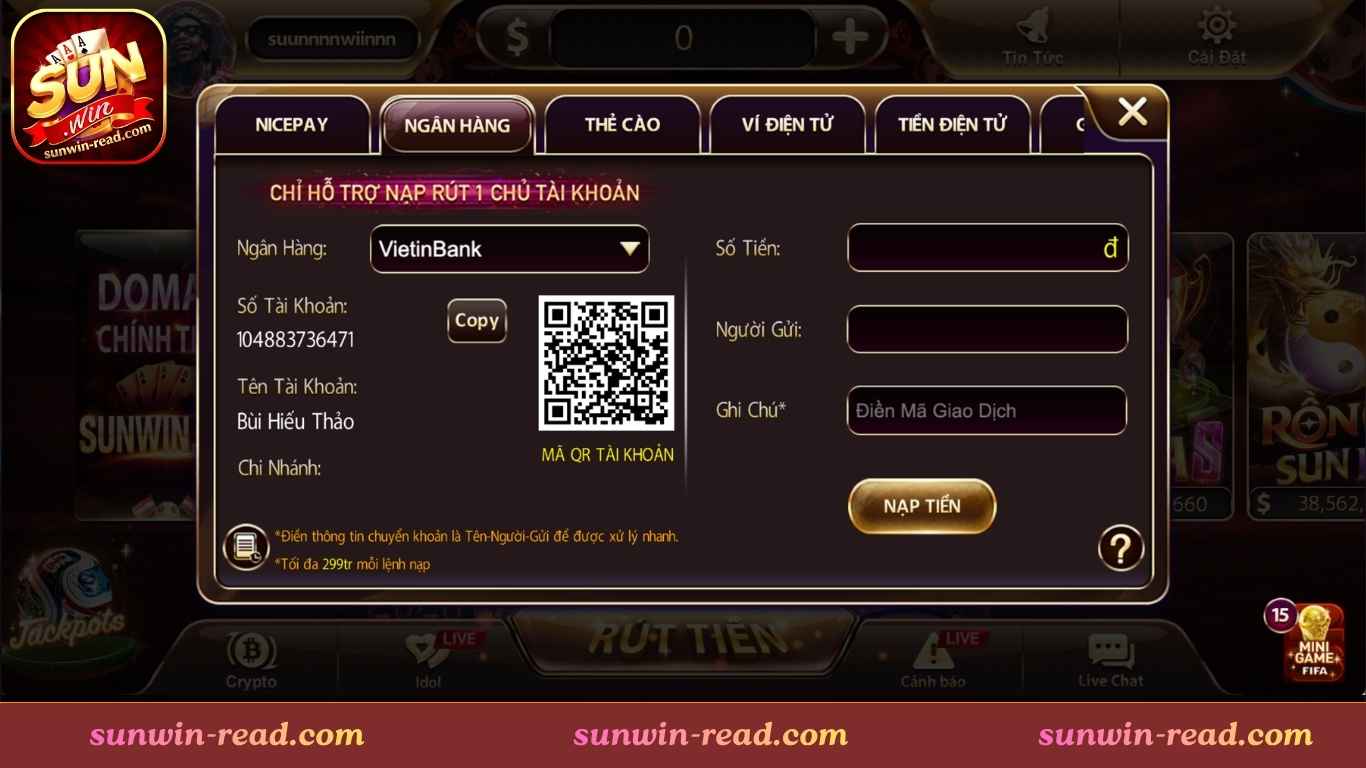 Điều kiện giao dịch tại cổng game Sunwin